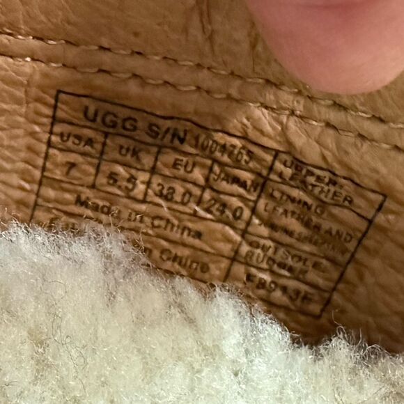 UGG Women's Leopard Print Moccasins with Burgundy Accents - Picture 4 of 4